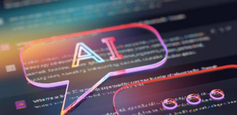 Business meeting with AI presentation